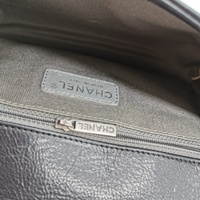 Large View Chanel Arabesque Boy Flap Embossed Calfskin Medium Bag Silver Hardware