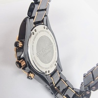 Large View Michael Hill 9633 Chronograph 0.50ct Diamond Black Ceramic Rose Gold Watch