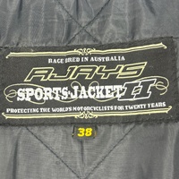 RJays Sports Jacket II Black Leather Motorcycle Jacket Mens Size 38