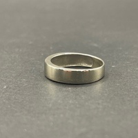 Mens 9ct White Gold Diamond Ring Band