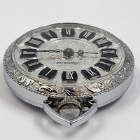 Ladies Lucerne Swiss Made Pocket Watch Silver Tone Vintage Ornate Design