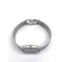 Large View Patek Philippe Ellipse 18K White Gold Diamond Set Ladies Bracelet Watch 21mm