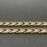 Mens 9ct Yellow Gold Chunky Curb Link Necklace