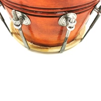 Large View Dholak Honey Colour Bolt Clasp Drum with Carry Bag Portable Hand Drum