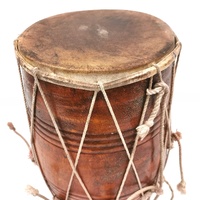 Large View Handmade Dholak Drum Rope Style Traditional Percussion Instrument