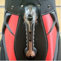 Large View Titleist 9.5 Inch Golf Bag Tour Staff Cart 6-Way Divider Black Red White