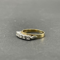 Ladies 18ct Yellow Gold Natural Diamond Band Ring