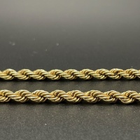 Unisex 9ct Yellow Gold Twist Rope Link Necklace