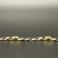 Ladies 9ct Yellow Gold Curb Link Multi Stone Bracelet