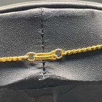 Unisex 22ct Yellow Gold Box Link Necklace