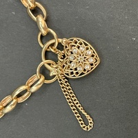 Ladies 9ct Yellow Gold Oval Belcher Link Bracelet