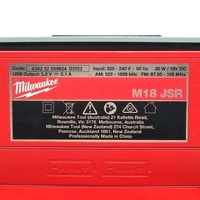 Milwaukee M18 JSR 18V Li-Ion Worksite Jobsite Radio Skin Only 30W 220-240V