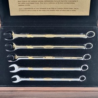 Snap-On Collector Wrench Set 5pc 24K Gold Engraved Nickel Chrome Boxed