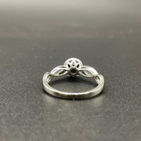 Ladies 18ct White Gold Natural Diamond and Sapphire Ring