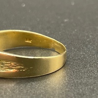 Mens 18ct Yellow Gold Natural Diamond Signet Ring