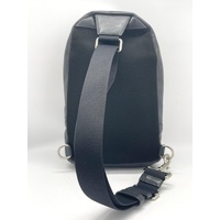 Coach Charles Backpack Crossbody Black Leather Compact H32 L22 W4 cm