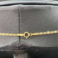 Unisex 18ct Yellow Gold Anchor Link Chain & Sword Pendant