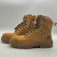 Oliver 55332Z Steel Cap Lace Up Zip Sided Mid Cut Wheat Safety Boots Size 9
