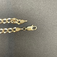 Unisex 9ct Yellow Gold Curb Link Bracelet