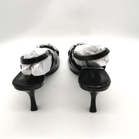 Alias Mae Amber Black Crinkle Patent Leather Slingback Shoes Size 41