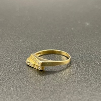 Unisex 18ct Yellow Gold Cubic Zirconia Ring
