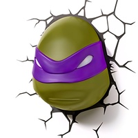 Nickelodeon TMNT Donatello 3D Deco Wall Mount Kids Safety Light
