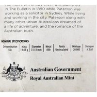 2020 Australia 50c Man from Snowy River UNC Royal Mint Carded Coin
