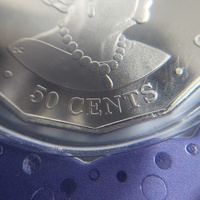 2020 Royal Australian Mint 50c Uncirculated Christmas Coin Purple Card