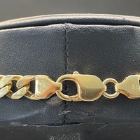 Mens 10ct Yellow Gold Curb Link Necklace