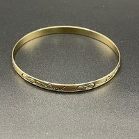 Ladies 9ct Yellow Gold Round Bangle