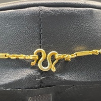 Unisex 22ct Yellow Gold Fancy Bar Link Necklace