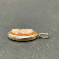 Ladies 9ct Yellow Gold Oval Cameo Pendant