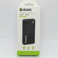 Moki Portable Travel Power Bank USB-C USB-A Compact Black 20000mAh ACC-MPB20X