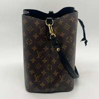 Louis Vuitton NeoNoe M44020 Monogram Bucket Bag Brown Black Crossbody