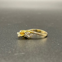 Ladies 14ct Yellow Gold Natural Diamond Vintage Ring