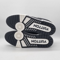 Louis Vuitton LV Trainer Black Monogram Denim US 12 MS026412 1A9JGB