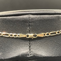 Unisex 9ct Yellow Gold Figaro Link Necklace