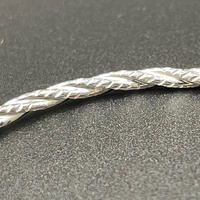 Ladies 925 Sterling Silver Twisted Round Bangle