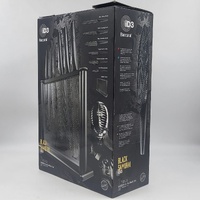 Baccarat ID3 Black Samurai iD3 7 Piece Gozen Knife Block Set 420J2