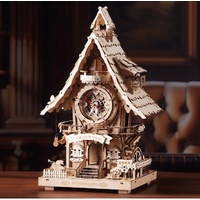 Robotime ROKR LC901 Cuckoo Clock 3D Wooden Puzzle DIY Kit 435pcs Chime