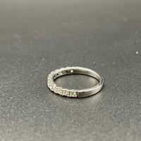 Ladies 14ct White Gold Natural Diamond Band Ring