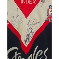 Sydney Roosters Signed Jersey Size L NRL Rugby League Autographed