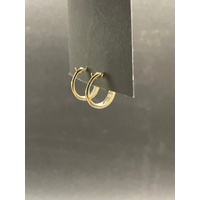 Ladies 9ct Yellow Gold Diamond Hoop Earrings
