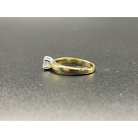 Ladies 18ct Yellow Gold Solitaire Natural Diamond Ring
