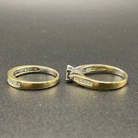 Ladies 18ct Yellow Gold Diamond Wedding Set Ring