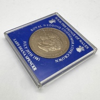 H.R.H. 1981 Royal Wedding Crown Coin Prince Charles Lady and Diana Coin