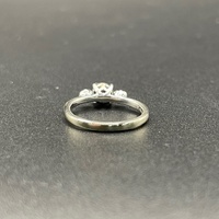 Ladies 10ct White Gold Natural Diamond Ring