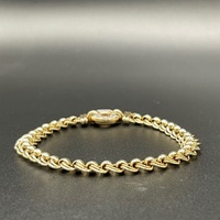 Ladies 9ct Yellow Gold Double Belcher Link Bracelet
