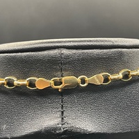 Ladies 9ct Yellow Gold Oval Belcher Link Necklace