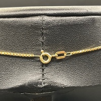 Ladies 18ct Yellow Gold Box Link Chain & Heart Pendant